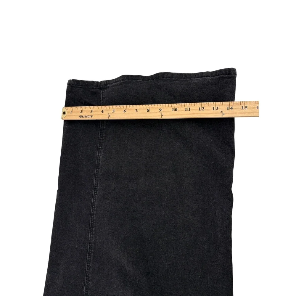 PrettyLittleThing‎ Plus Size 20 Black Wide Leg Crop Cargo Pants Goth